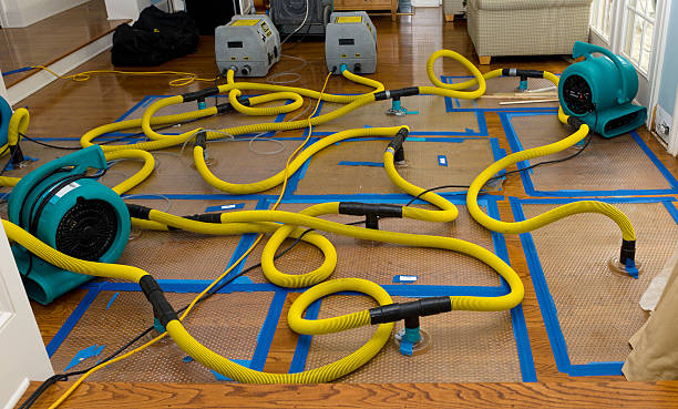 Professional Water Damage Restoration technician working in Hinckley, OH